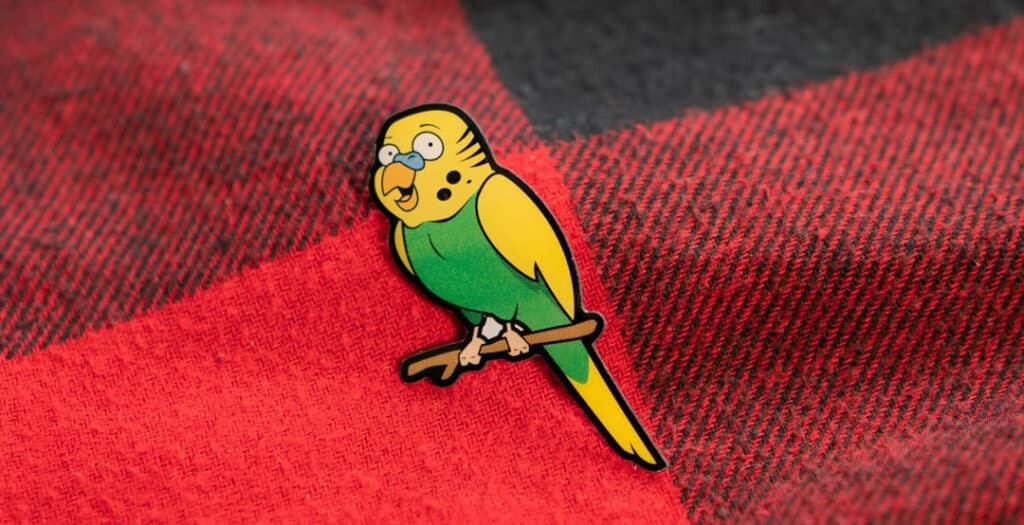 Happy Budgie Collectible Pin