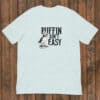 Light gray T-shirt with puffin illustration and 'Puffin Ain't Easy' text.